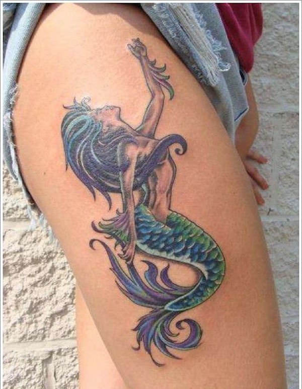 女性大腿部各种性感的纹身图案