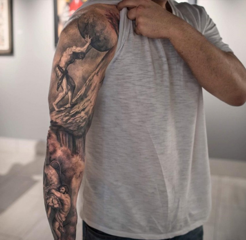 多款男性帅气的花臂纹身图案