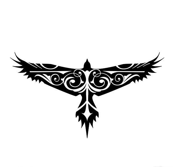 很酷的鹰图腾纹身手稿素材