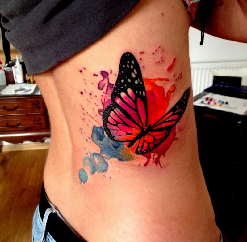 多款漂亮的水彩画风格纹身图案