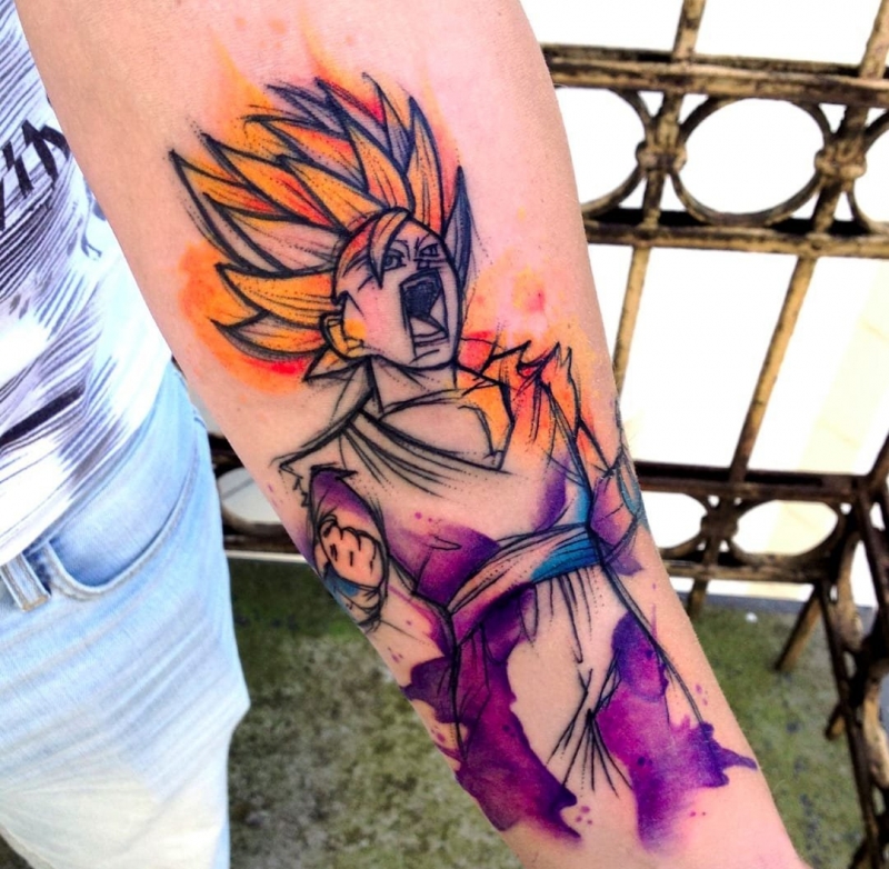 多款漂亮的水彩画风格纹身图案