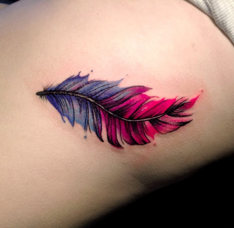 多款漂亮的水彩画风格纹身图案