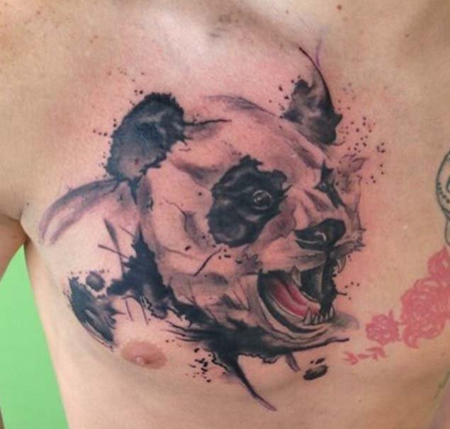 很可爱的很萌的熊猫纹身图案