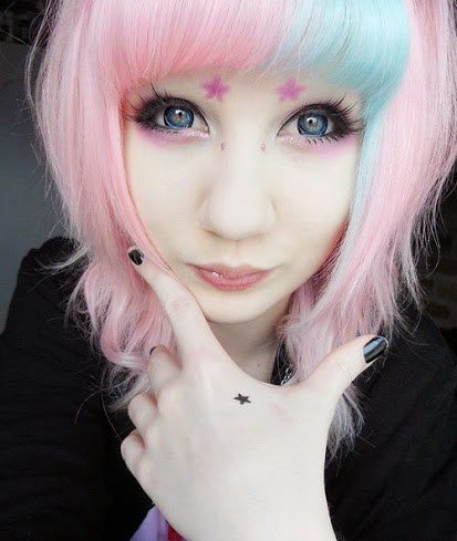 女生喜爱的小清新星形纹身图案