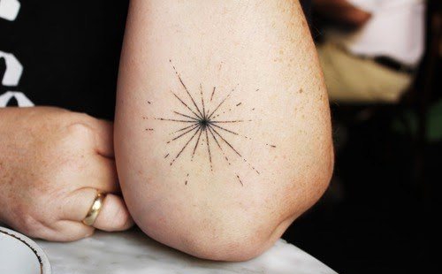 女生喜爱的小清新星形纹身图案