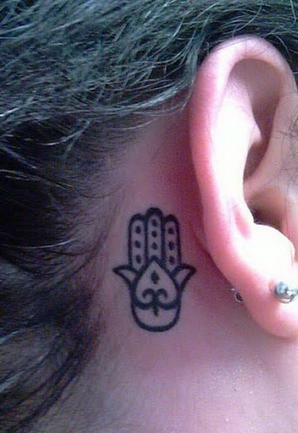 30款女生耳后根漂亮的小清新纹身图案