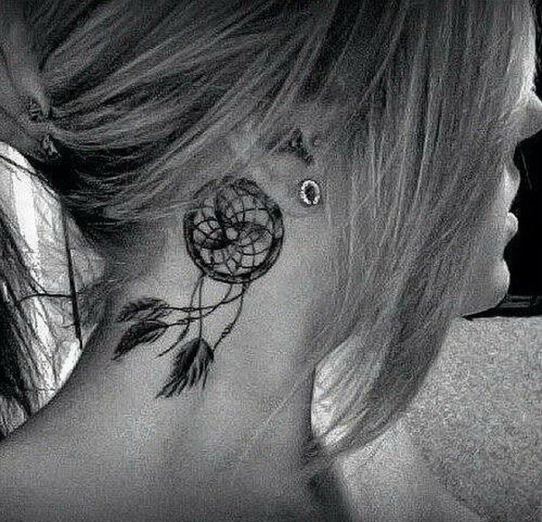 30款女生耳后根漂亮的小清新纹身图案