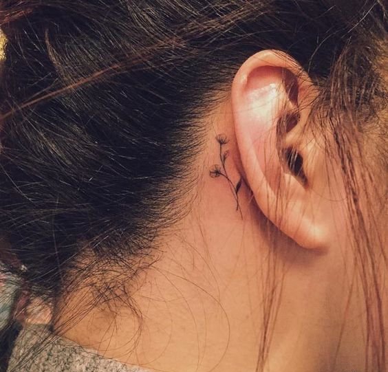 30款女生耳后根漂亮的小清新纹身图案