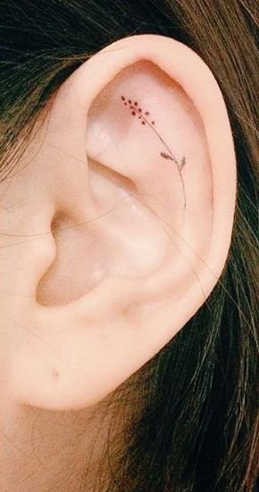 30款女生耳后根漂亮的小清新纹身图案