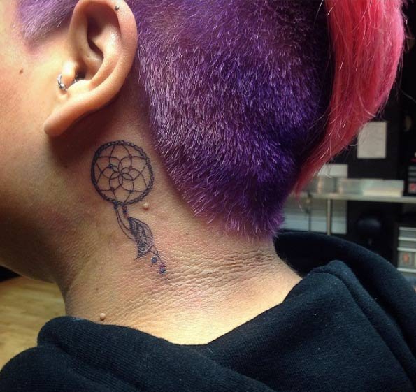 30款女生耳后根漂亮的小清新纹身图案