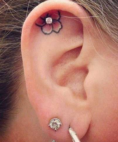 30款女生耳后根漂亮的小清新纹身图案