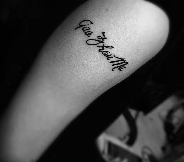 手臂小清新英文纹身图案简单单一