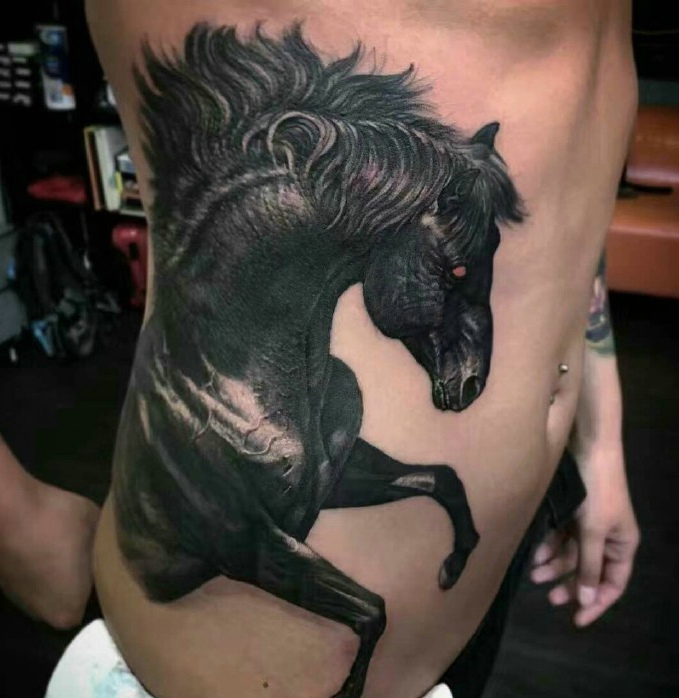 一组超级震撼的3d动物纹身图案