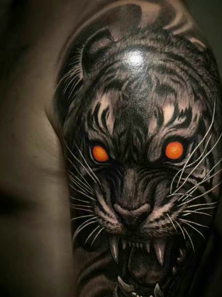 一组超级震撼的3d动物纹身图案