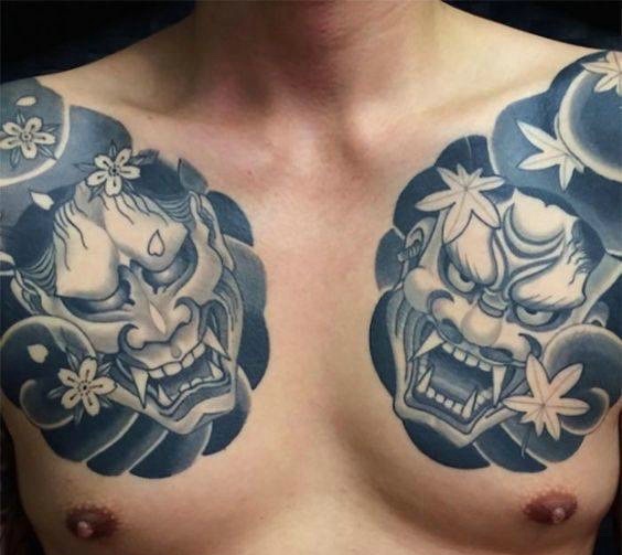 几款具有男人味的双半甲纹身图案