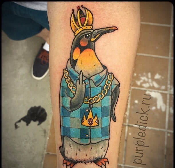 13款可爱的企鹅纹身图案