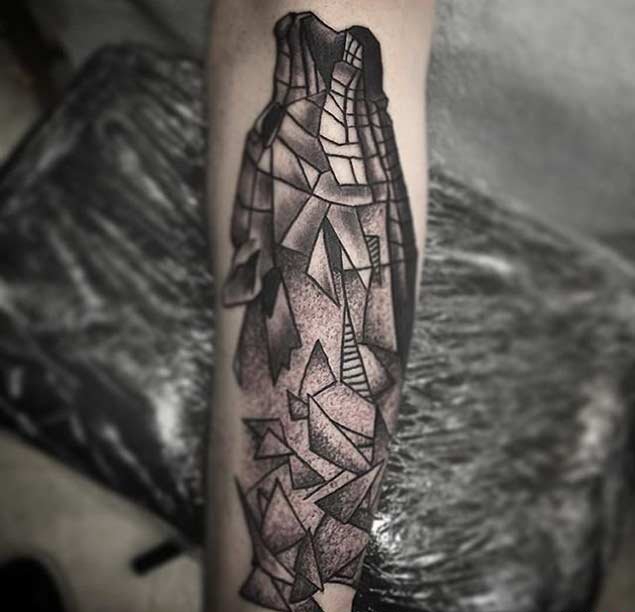 25款帅气的几何图形和狼纹身图案