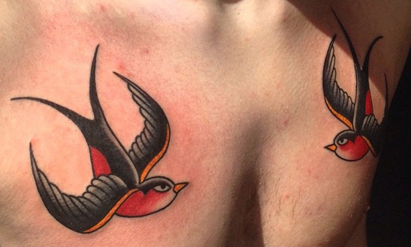 多款漂亮的燕子纹身图案