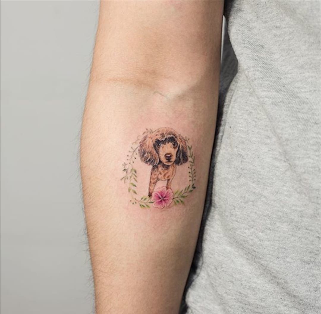 多款微型小清新宠物狗纹身图案来自索尔