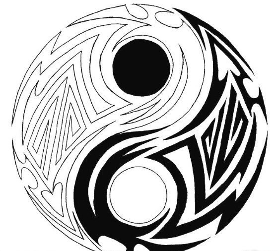 多款阴阳八卦纹身图案手稿素材图片