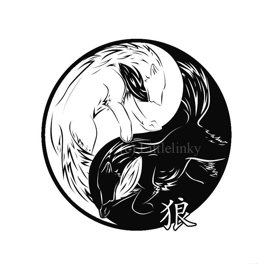 多款阴阳八卦纹身图案手稿素材图片