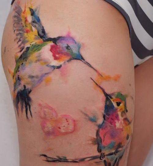 多款女孩喜爱的蜂鸟纹身图案缩略频道推荐图