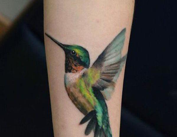 多款女孩喜爱的蜂鸟纹身图案