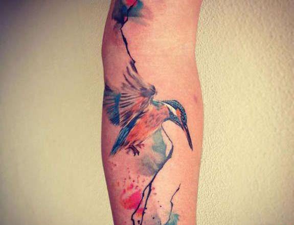 多款女孩喜爱的蜂鸟纹身图案