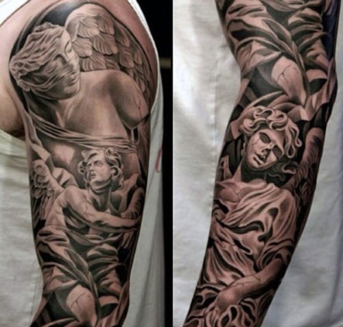 男性帅气的花臂纹身图案