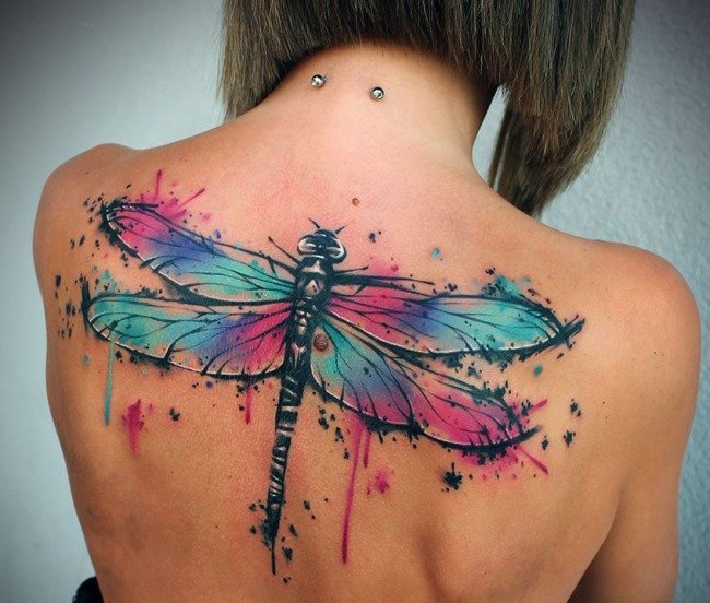 多款女性美丽的蜻蜓纹身图案