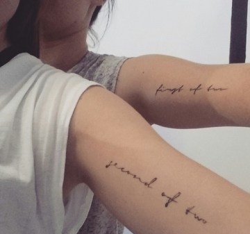 情侣闺蜜同款小清新纹身图案