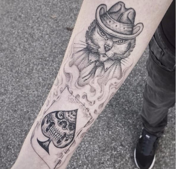 多款很酷的黑灰色纹身图案来自西蒙娜