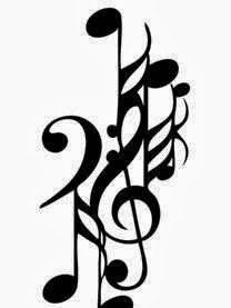 多款精致的音符纹身图案手稿素材