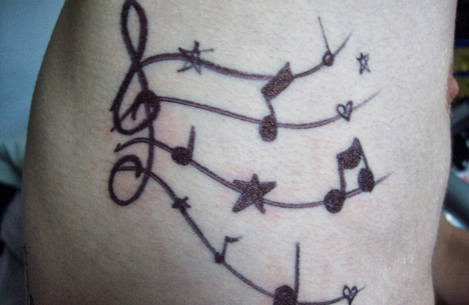各种个性的音符纹身图案