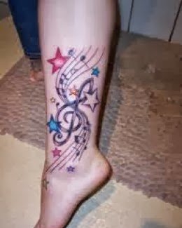 各种个性的音符纹身图案