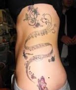 各种个性的音符纹身图案