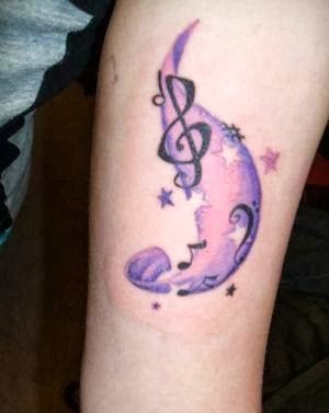 各种个性的音符纹身图案