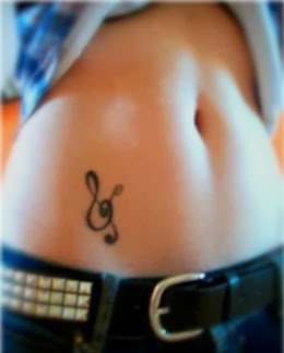 各种个性的音符纹身图案