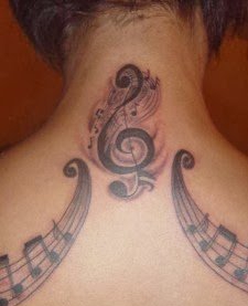 各种个性的音符纹身图案