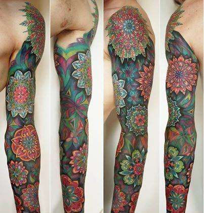 几款霸气的男性花臂纹身图案