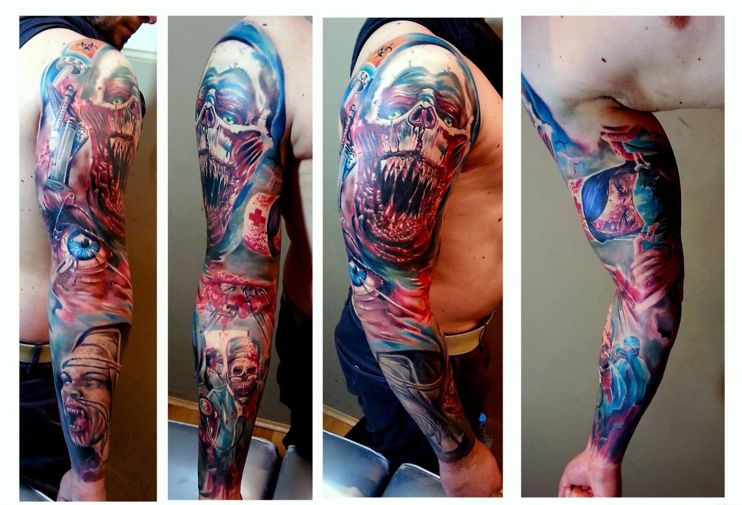 几款霸气的男性花臂纹身图案