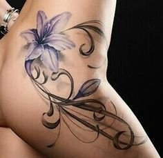 女性大腿上各种样式漂亮的纹身图案