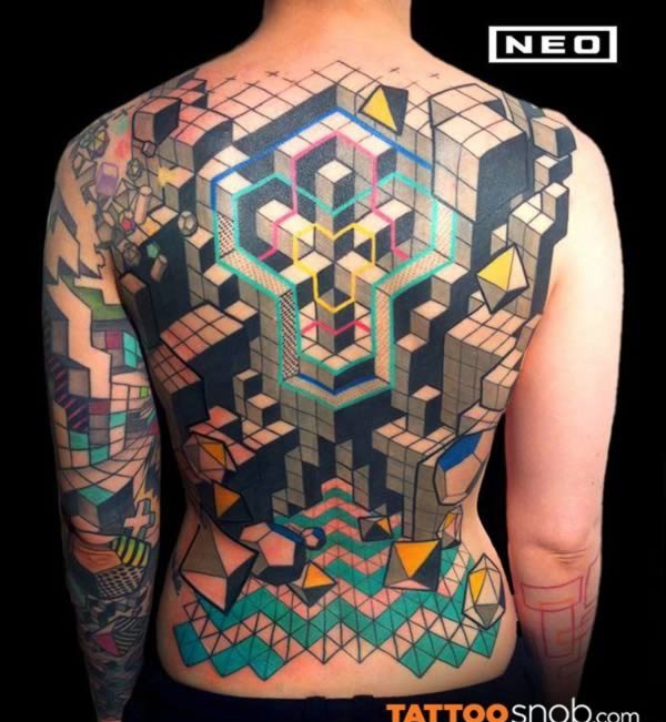 有趣的3D错觉纹身图案