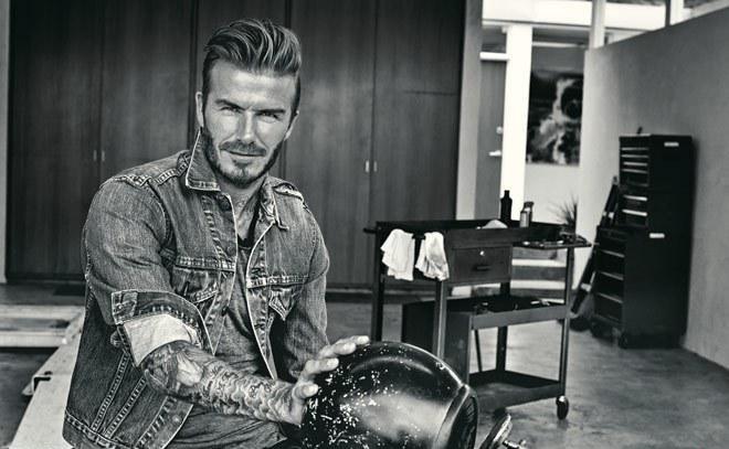 帅气的万人迷贝克汉姆和他的纹身图案