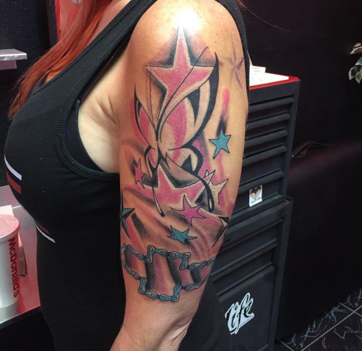 多款漂亮的星星纹身图案
