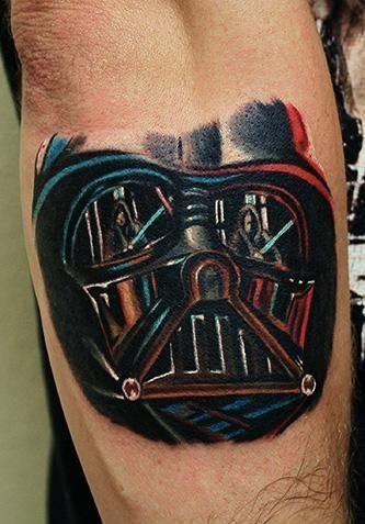 星球大战里的面具人物形象绝地武士纹身图案