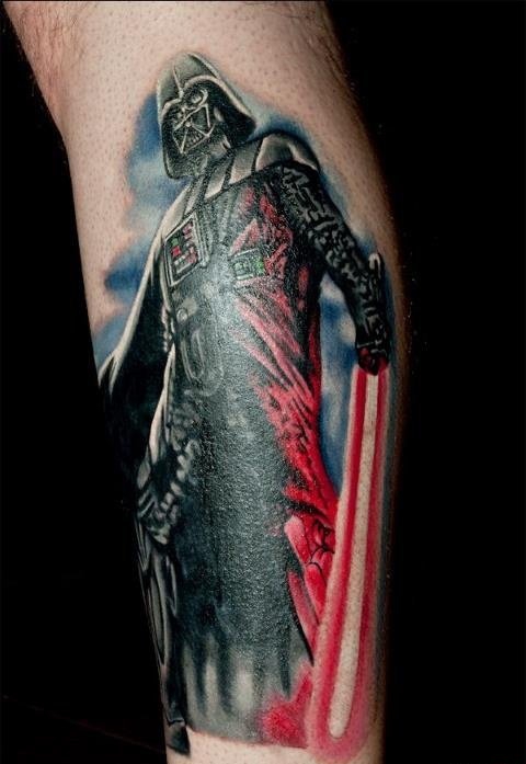 星球大战里的面具人物形象绝地武士纹身图案