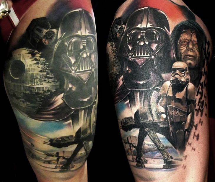 星球大战里的面具人物形象绝地武士纹身图案