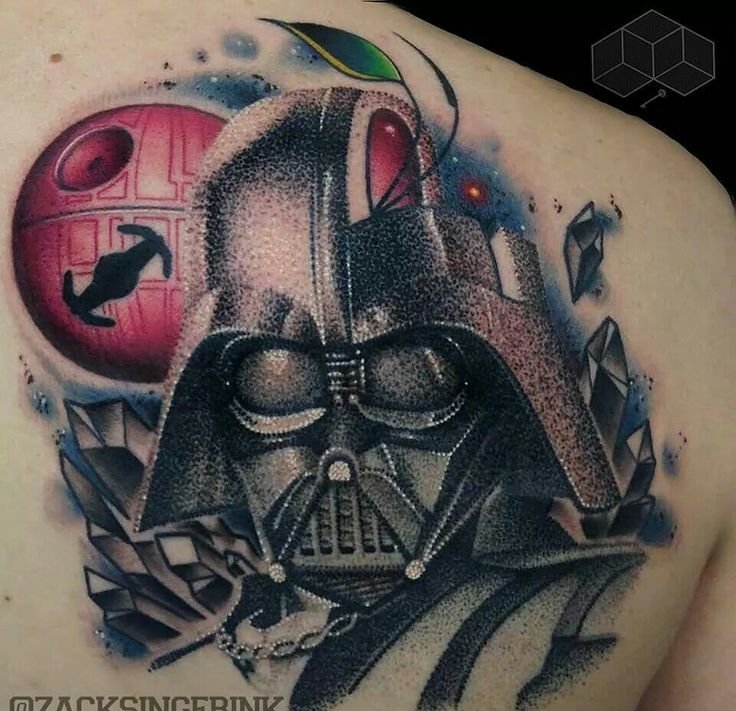 星球大战里的面具人物形象绝地武士纹身图案