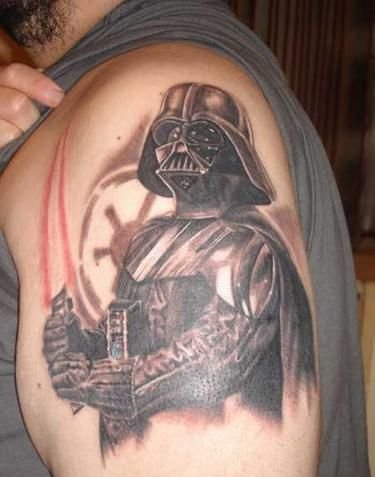 星球大战里的面具人物形象绝地武士纹身图案